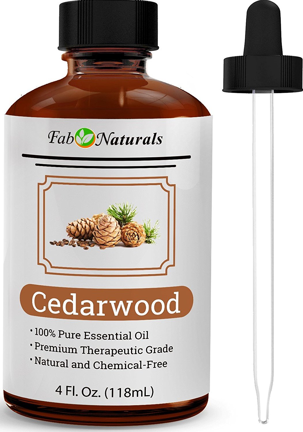 Fab Naturals Cedarwood Essential Oil 4 Oz, 100% PURE Texas Oil for Diffuser, Hair, Dogs, Pests, Fleas