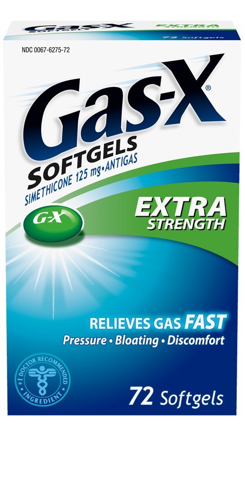 Gas-X Antigas, Extra Strength, 125 mg, 72 Softgels