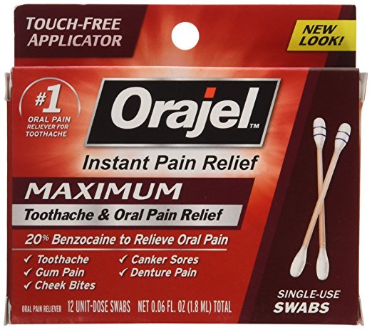 Orajel Maximum Strength Toothache Pain Relief Swabs