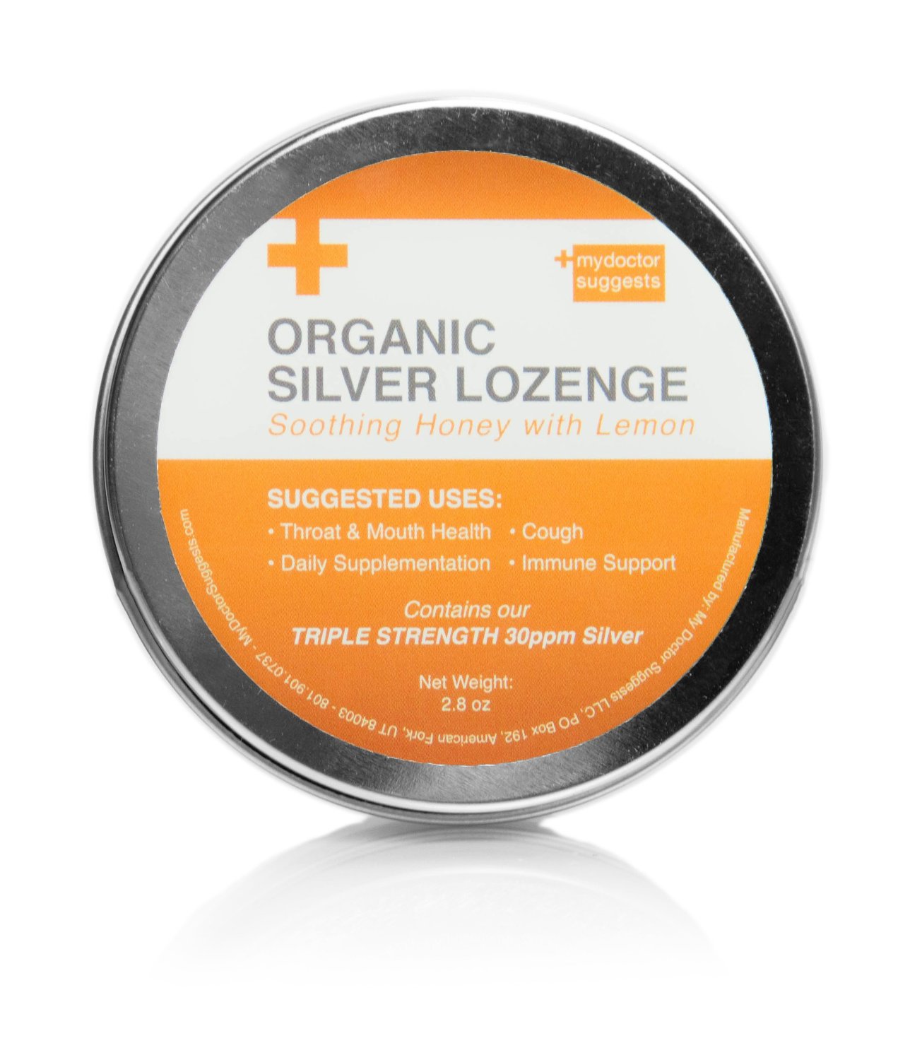 Organic Silver Lozenges - Soothing Honey with Lemon