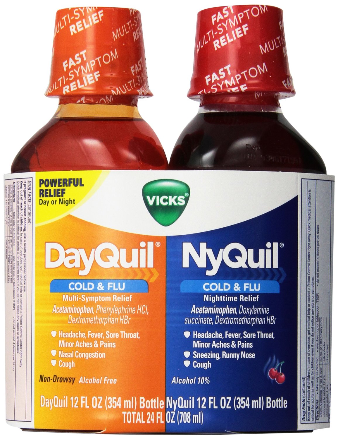 Vicks NyQuil Cold and Flu Nighttime and DayQuil